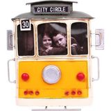 Erseyy Dekoratif Metal Çerçeve Tramvay Temalı Vintage Hediyelik