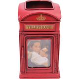 Erseyy Dekoratif Metal Londra Telefon Kulübesi Kalemlik ve Çerçeveli