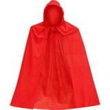Erseyy Parti Cadılar Bayramı Halloween Kapişonlu Kırmızı Pelerin 90 cm