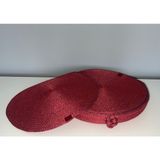 Ersin Tekstil Runner Amerikan Servisi Supla Parıltı Serisi Ip (4 Adet + 1 Adet Sepet) - 33 x 33 cm - Kırmızı
