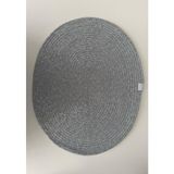 Ersin Tekstil Runner Amerikan Servisi Supla Sim Ip Oval 3 Renk - 40 x 33 cm - Gümüş
