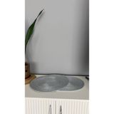Ersin Tekstil Runner Amerikan Servisi Supla Yılbaşı Konsepti Sim Ip Oval (2 Adet) - 40 x 33 cm - Gümüş