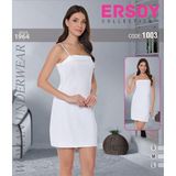 Ersoy 1003 Jipon Elbise Astar Beyaz Beyaz L