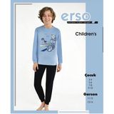 Ersoy 516U Erkek Çocuk Uzun Kollu Pijama Takımı - Turkuaz - Sarı - 11 - 12 Yaş