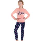 ERSOY 757U Kız Çocuk Uzun Kollu Pijama Takımı-Eflatun - Açık Pembe - 3 - 4 Yaş