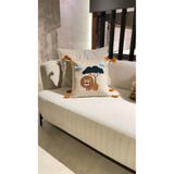 Ersperto Çocuk Odası Serisi Punch Panç Desen Nakışlı Kırlent Kılıfı 1 Adet 43x43cm