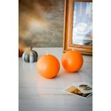 Ersu Store 2 Adet Kokulu Yuvarlak Soya Wax Küre Daire Yuvarlak Ev Dekorasyonu Hediyelik Mum - Açık Turuncu - 1
