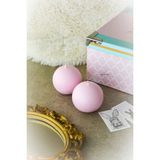 Ersu Store 2 Adet Kokulu Yuvarlak Soya Wax Küre Daire Yuvarlak Ev Dekorasyonu Hediyelik Mum - Pembe - 1