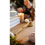 Ersu Store 24 cm El Yapımı Mum Söndürücü Altın Gold Renk Sap Işlemeli Hediyelik Dekoratif - 1