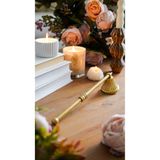 ersu store 24 cm El Yapımı Mum Söndürücü Altın Gold Renk Sap İşlemeli Hediyelik Dekoratif