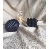 Ersu Store 2'li Bubble ve Istiridye Set Kokulu Dekoratif Mum - Siyah