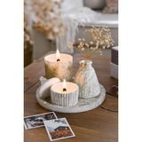 Ersu Store 5 Parça Varak Desenli Beton Vazo ve Cam Bardak Soya Wax Mum Seti - Altın - Beyaz - adet