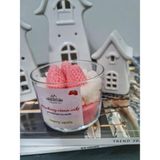 Ersu Store Candles Strawberry Cupcake Çilekli Mum Vanilya Amber Kokulu Hediyelik Dekoratif Soya Mum
