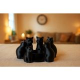 Ersu Store Dekoratif Hediyelik Ritüel Dinginlik Yoga Mumluk Tealight Biblo Ev Ofis - 000-Siyah - adet