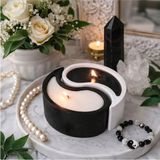 Ersu Store Dişil Eril Enerji Yinyang Doğal Soya Wax Mum Vanilya Amber Kokulu Dekoratif Hediyelik - 00-Siyah - Beyaz - adet