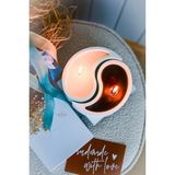 Ersu Store Dişil Eril Enerji Yinyang Doğal Soya Wax Mum Vanilya Amber Kokulu Dekoratif Hediyelik - Açık Mavi - adet