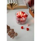 Ersu Store Sevgililer Günü Özel Tasarım Kokulu Soya Wax Cam Bardak Kalp Hediyelik Mum Ev Dekorasyonu - 1 Adet