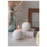 ersustore 2 Adet Kokulu Yuvarlak Soya Wax Küre Daire Yuvarlak Ev Dekorasyonu Hediyelik Mum