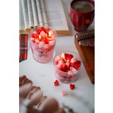 Ersustore 2 Adet Sevgililer Günü Özel Tasarım Kokulu Soya Wax Cam Bardak Kalp Mum Aromaterapi Hediyelik
