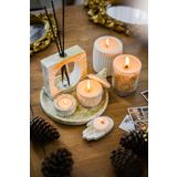 ersustore Oda Kokusu Cam ve Beton Bardak Soya Wax Tealight Mum Seti