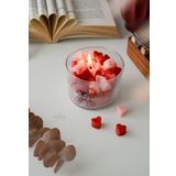 Ersustore Sevgililer Günü Özel Tasarım Kokulu Soya Wax Cam Bardak Kalp Hediyelik Mum Ev Dekorasyonu