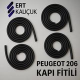 Ert Kauçuk Peugeot 206 Plus - 4 Kapı Fitili Takım - 4 Adet Kapı Fitili Takım