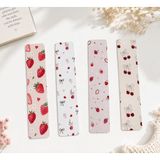 Ert Print Studio 4'lü Kitap Ayracı Seti - Çilek ve Kiraz Desenli Parlak Baskı Laminasyonlu
