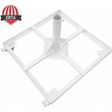Erta 60 cm x 60 cm Mermersiz Şemsiye Ayağı Altlığı Tekerlekli Stoplu Tüm Şemsiyelere Uyumludur - Beyaz
