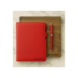ertal hediyelik Ahşap Kutusunda A/5 Defter & Metal Roller Kalem Seti