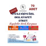 ErTaPassage Tekstil Kıyafetleri Etiketi, Okul , Kreş Kişiye Özel, 70 Adet, Ütü ile Yapışan, Anaokulu,Kumaş