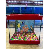 Ertargın Shop Kare Mini Akvaryum KIRMIZI Renk 20x20x15 cm - Kırmızı