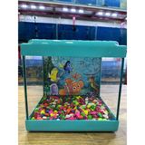 Ertargın Shop Kare Mini Akvaryum MAVİ Renk 20x20x15 cm - Mavi