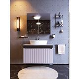 Ertekpa Mina Banyo Dolabı Takımı 75 Cm Özel Seri Gümüş