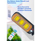 Ertekpa Solar Panel LED Dış Mekan Aydınlatma Su Geçirmez Duvar Lambası Uzaktan Kumanda LED Hareket Sensörü Bahçe Işık Sokak Lambası