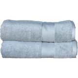 erteks banyo havlusu 2 adet açık gri 70 x 140 yumuşak dokulu - 140 x 70 cm