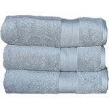 erteks banyo havlusu 3 adet açık gri 70 x 140 yumuşak dokulu lux - 140 x 70 cm