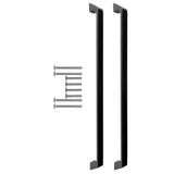 ERTEMI Mutfak ve Banyo Dolabı Kapakları ve Çekmeceler için Metal Kulp Paslanmaz Alüminyum Mobilya Dolap Kulbu 320mm Mat Siyah 2 Adet