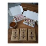 Ertokuş Efendi Türk Kahveleri ve Lokumlarla Tanışma Setimiz | Yumuşak Orta ve Sert içim 3x100gr Kahve + Karışık Duble Antep Fıstıklı Lokum 1x250gr + Güllü Kuş Lokumu 1x250gr