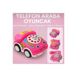 ERTOYS STORE Çevirmeli Arabalı Oyuncak Telefon-sevimli gülen nostaljik telefon pembe