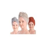 Ertürk Store %100 Pamuk Bej, Pudra ve Beyaz Havlu Saç Bonesi - Çok Renkli
