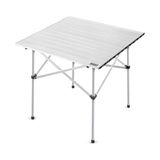 Ertürk Store 3-4 Kişilik, 70 x 70 x 60 cm Gümüş, Kamp Masası, Güçlendirilmiş Alüminyum Katlanabilir Outdoor Masa, Piknik Masası, Menteşeli Sistem, Dayanıklı Sağlam Gövdeli Kamp Masası, Taşınabilir Hafif - 10 cm - Renkli