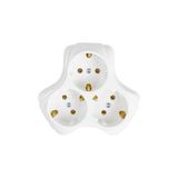 Ertürk Store 3'lü Priz Golyat Papatya Fiş Çoklayıcı, 3500W, Topraklı Priz Dönüştürücü, Iso 9001 Sertifikalı - Çok Renkli