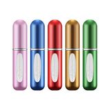 Ertürk Store 5 Adet 5 ml Parfüm Püskürtücü, Doldurulabilir Parfüm Cep Püskürtücü, Mini Taşınabilir Püskürtme Şişesi, Boş Sprey Şişesi, Pencereli Atomizer, Yolculuk Için (5 Adet 5 Ml) - Renkli