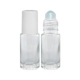 Ertürk Store 5 ml Boş Parfüm Esans Şişesi Roll On Cam, Beyaz Kapak Takım 20 Adet - Renkli
