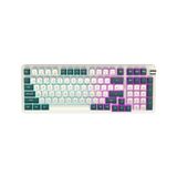 Ertürk Store DF98 Rgb Kablosuz Mekanik Gaming Klavye; Yellow Switch, Hot Swap, 2.4g + Bluetooth 5.0 + Usb-C Bağlantı, Pbt Keycap, Beyaz Yeşil, Ingilizce Q - Çok Renkli