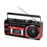 Ertürk Store Kaset Çalar; Taşınabilir Kaset Teyp Çalar, Fm/am/sw Frekans Bandı Destekli Kaset Kaydedici, Kaset/bluetooth/kart Girişi/kayıt Özellikli, Pilli/elektrikli Kullanılabilir, PX-250BT (Kırmızı) - Çok Renkli