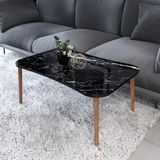 Ertürk Store Siyah Mermer Desenli Modern Orta Sehpa