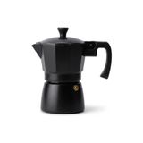 Ertürk Store Siyah Moka Pot 3 Fincanlık; 180 ml Alüminyum Espresso Demliği, Ocak Üstü Kahve Cezvesi, Gazlı Elektrikli Seramik Ocak Uyumlu, 9X12X17 cm - Renkli