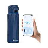 Ertürk Store Yalıtımlı Paslanmaz Çelik Akıllı Su Şişesi, 32 Oz, Bluetooth Akıllı Izleyici ve Içki Hatırlatma, Mavi - Çok Renkli