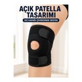ErturkStore Mey İthalat® Patella Destekli Kısa Dizlik Ayarlanabilir Bantlı Diz Koruyucu Destek